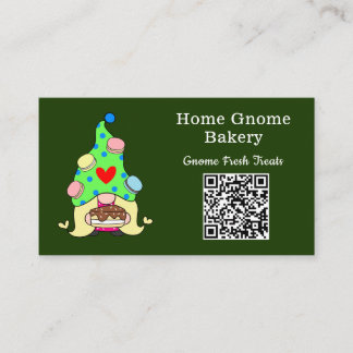 QR Code Gnome Hometown Bakery Donkergroen Visitekaartje