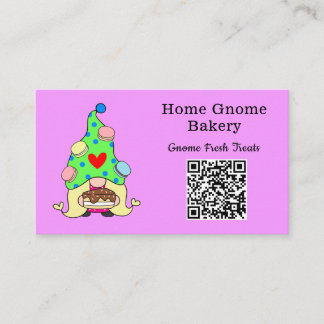 QR Code Gnome Hometown Bakery Light Paars Visitekaartje