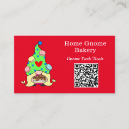 QR-code Gnome Hometown Bakery Red Visitekaartje