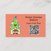 QR Code Gnome Hometown Bakery Zalmkleurige kleurst Visitekaartje (Voorkant)