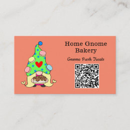 QR Code Gnome Hometown Bakery Zalmkleurige kleurst Visitekaartje