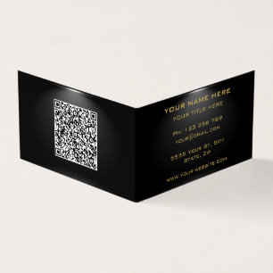 QR Code Gold Black Carte de visite professionnel