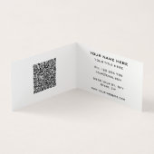 QR Code Gold Black Carte de visite professionnel (Intérieur)