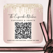 QR-code Gold Glitter Drivers Roze Roze Bedrijfsnaa