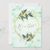 QR Code Gold Marbre Baby Girl Shower Invitation (Dos)