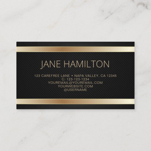 QR Code Gold Modern Profile Visitekaartje (Achterkant)