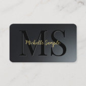 QR Code Gold Tekstnaam Afgeronde hoek Luxe Visitekaartje (Voorkant)