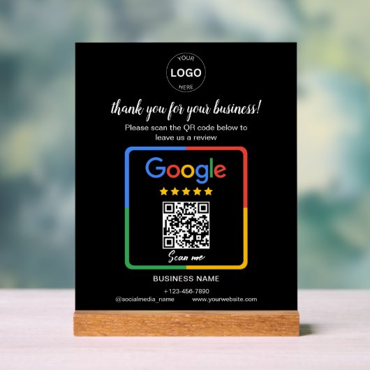 Qr Code Google Commentaires Logo d'entreprise (Neutre)
