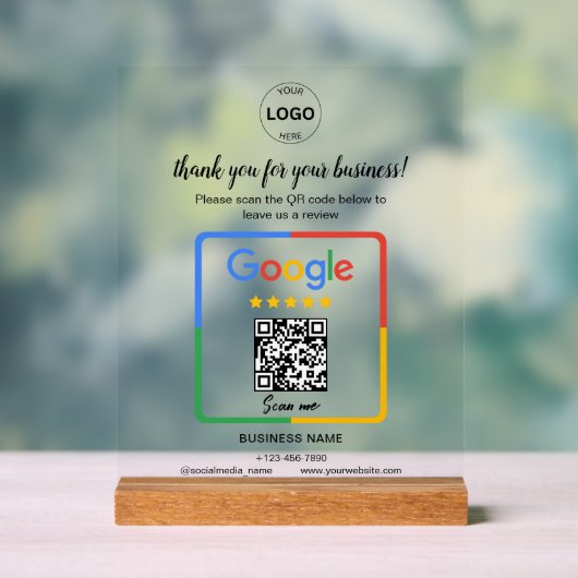 Qr Code Google Commentaires Logo d'entreprise (Neutre)