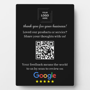 QR Code Google Review Easel Display Stijl Fotoplaat