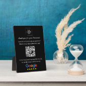 QR Code Google Review Easel Display Stijl Fotoplaat (Zijkant)