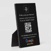 QR Code Google Review Easel Display Stijl Fotoplaat (Zijkant)