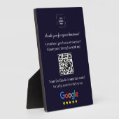 QR Code Google Review Easel Display Stijl Fotoplaat (Zijkant)