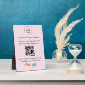 QR-code Google Review Easel Tafelmodel Fotoplaat (Zijkant)