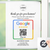 QR Code Google Reviewen Business Logo Raamsticker (Huis)