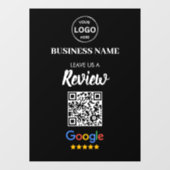 QR Code Google Reviewen Business Review Raamsticker (Vel)