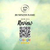 QR Code Google Reviewen Business Review Raamsticker (Vel 3)