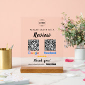QR Code Google Reviewen Facebook Business Review Acryl Bord (Huwelijk)