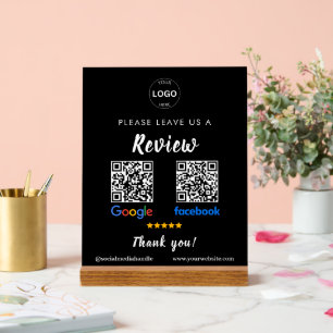 QR Code Google Reviewen Facebook Business Review P Acryl Bord