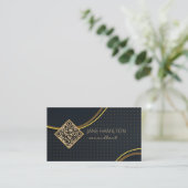 QR-code Goud Modern Visitekaartje (Staand voorkant)