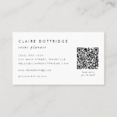 QR Code Goud Moderne Franje Visitekaartje (Achterkant)