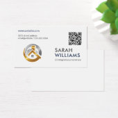 QR-code | Goud onroerend goed logo Visitekaartje (Bureau)