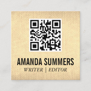 QR-code goudweefsel Vierkante Visitekaartje