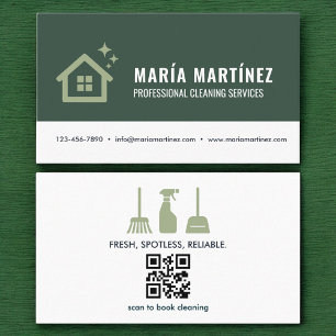 QR Code Green Eco House Schoonmaakdiensten Visitekaartje