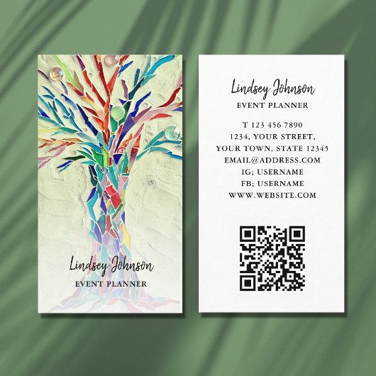 QR Code Green Visitekaartje Event Planner QR