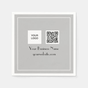 QR Code Grijs Business Logo Minimalist Servet