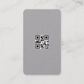 QR Code Grijs Modern Professioneel Exclusief Visitekaartje (Achterkant)