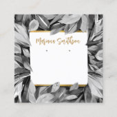 QR-code Grijze goudvloed Vertonende Kaarten Vierkante Visitekaartje (Voorkant)