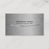 QR Code gris métallique et Carte de visite blanc (Devant)