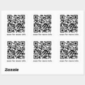 QR-code groot vierkant Vierkante Sticker (Vel)