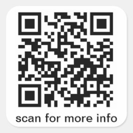 QR-code groot vierkant Vierkante Sticker