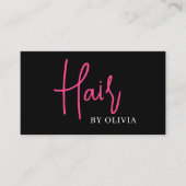 QR Code Hair Stylist Moderne Typografie Visitekaartje (Voorkant)