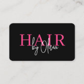 QR Code Hair Stylist Moderne Typografie Visitekaartje (Voorkant)