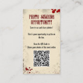 QR Code Halloween foto delen Dracula Informatiekaartje (Achterkant)