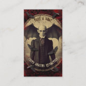 QR Code Halloween foto delen  Dracula Informatiekaartje (Voorkant)