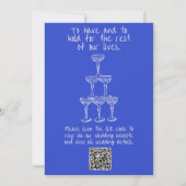 QR Code Hand Geschreven Getekend Modern Uniek Trou Kaart (Achterkant)