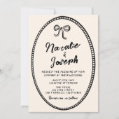 QR-code Handgeschreven moderne foto bruiloft Kaart (Voorkant)