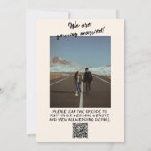 QR-code Handgeschreven Scribble Moderne foto bruil Kaart (Achterkant)