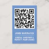 QR-code Handyman en eigendomsonderhoud Visitekaartje (Voorkant)