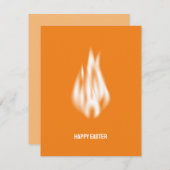 Qr-code Happy Paast Soft White Flame Feestdagenkaart (Voorkant / Achterkant)