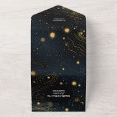 QR Code Hemelmaan Gouden Huwelijk All In One Uitnodiging (Buitenkant)