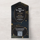 QR Code Hemelmaan Gouden Huwelijk All In One Uitnodiging (Binnen)