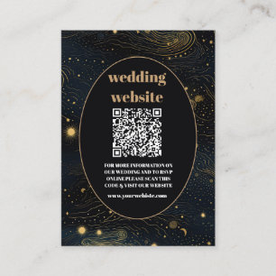 qr code Hemelse Halve Maan Goud Bruiloft Informatiekaartje