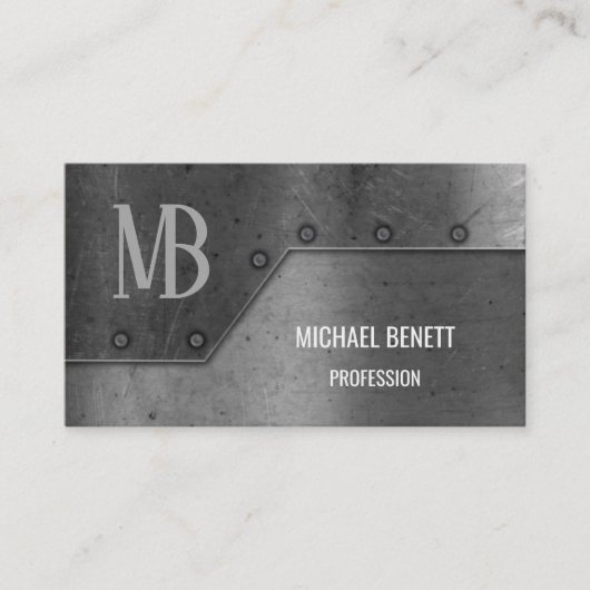 QR-code | Het Monogram van de staalmuur Visitekaartje (Voorkant)