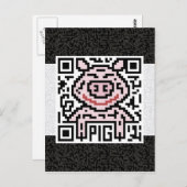 QR-code het varken Briefkaart (Voorkant / Achterkant)