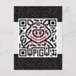 QR-code het varken Briefkaart